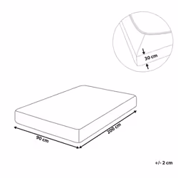 Fitted Sheet JANBU Cotton 90 x 200 cm Dark Grey