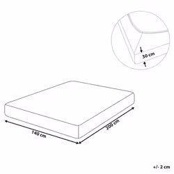 Fitted Sheet JANBU Cotton 140 x 200 cm Dark Grey