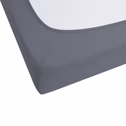 Fitted Sheet JANBU Cotton 180 x 200 cm Dark Grey - Additional view 4