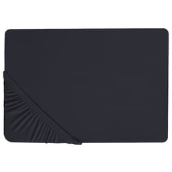 Fitted Sheet JANBU Cotton 90 x 200 cm Black