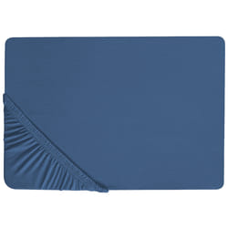 Fitted Sheet JANBU Cotton 140 x 200 cm Navy Blue