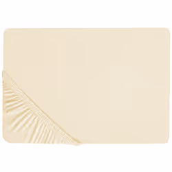 Fitted Sheet JANBU Cotton 140 x 200 cm Beige