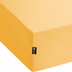 Fitted Sheet JANBU Cotton 90 x 200 cm Mustard