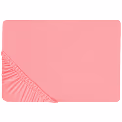 Fitted Sheet JANBU Cotton 90 x 200 cm Coral