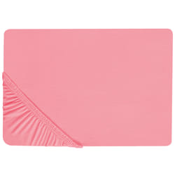 Fitted Sheet JANBU Cotton 180 x 200 cm Coral