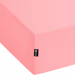 Fitted Sheet JANBU Cotton 180 x 200 cm Coral