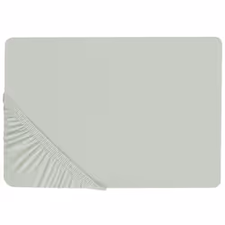 Fitted Sheet JANBU Cotton 160 x 200 cm Light Green