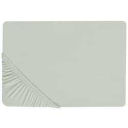 Fitted Sheet JANBU Cotton 160 x 200 cm Light Green