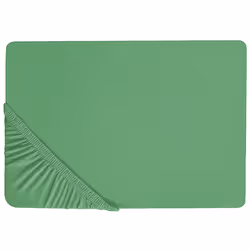 Fitted Sheet JANBU Cotton 160 x 200 cm Green
