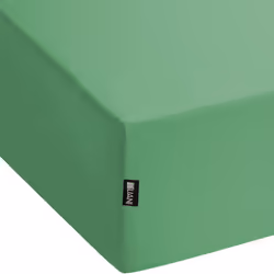Fitted Sheet JANBU Cotton 160 x 200 cm Green