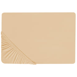 Fitted Sheet JANBU Cotton 140 x 200 cm Sand Beige