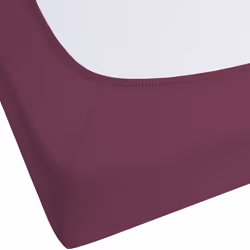 Fitted Sheet JANBU Cotton 200 x 200 cm Burgundy