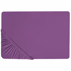 Fitted Sheet JANBU Cotton 160 x 200 cm Purple