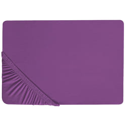 Fitted Sheet JANBU Cotton 160 x 200 cm Purple