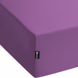 Fitted Sheet JANBU Cotton 160 x 200 cm Purple