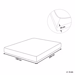 Fitted Sheet JANBU Cotton 180 x 200 cm Purple