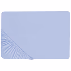 Fitted Sheet JANBU Cotton 90 x 200 cm Light Blue