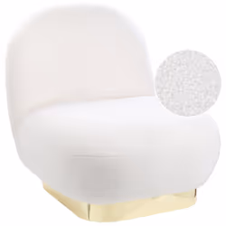 Armchair LOVIISA Boucle White
