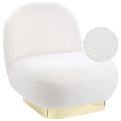 Armchair LOVIISA Boucle White