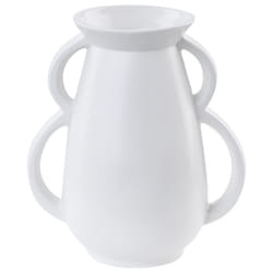 Flower Vase KOROPI Ceramic 19 cm White