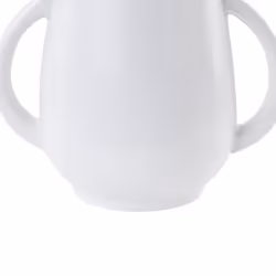 Flower Vase KOROPI Ceramic 19 cm White