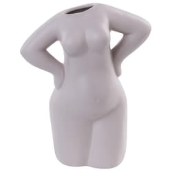 Flower Vase KILKIS Ceramic 24 cm Beige