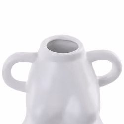 Flower Vase AIGIO Ceramic 25 cm White