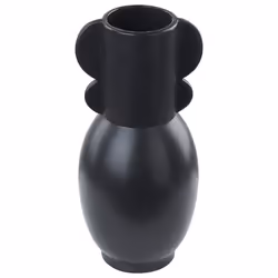 Flower Vase MYTILENE Ceramic 29 cm Black