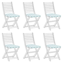 Set of 6 Garden Chair Cushions TOLVE 39 x 31 cm Mint Green