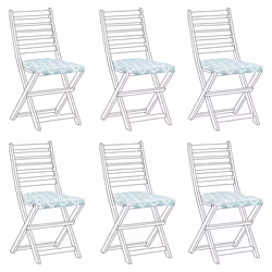 Set of 6 Garden Chair Cushions TOLVE 39 x 31 cm Mint Green