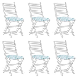 Set of 6 Garden Chair Cushions TOLVE 39 x 31 cm Light Blue