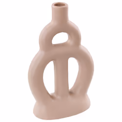 Flower Vase KOZANI Ceramic 28 cm Sand Beige