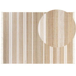 Jute Area Rug 160 x 230 cm Beige and White TALPUR