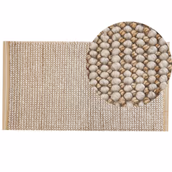 Wool Area Rug 80 x 150 cm Beige BANOO