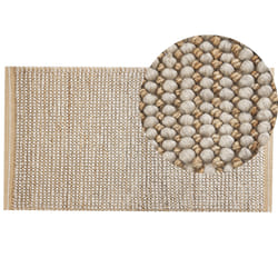 Wool Area Rug 80 x 150 cm Beige BANOO