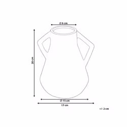 Flower Vase FERMI Ceramic 20 cm Black