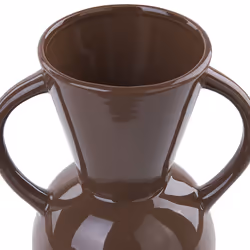 Flower Vase ORESTIADA Ceramic 19 cm Brown