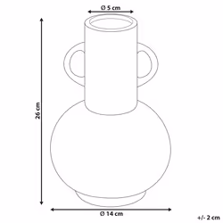 Flower Vase PEREA Ceramic 26 cm Black