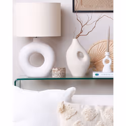 Flower Vase KOMOTINI Ceramic 32 cm Off-White