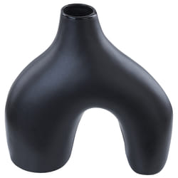 Flower Vase LAMIA Ceramic 30 cm Black