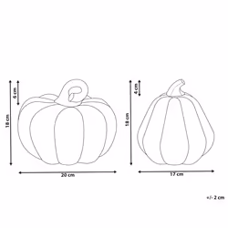 Set of 2 Figurines Pumpkin CHALKIDA Orange