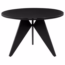 Garden Dining Set 4 Seater OLMETTO/TAVIANO with Cushions Metal Black