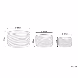 Set of 3 Baskets KAHU Jute Natural