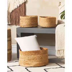 Set of 3 Baskets RANWAL Jute Natural