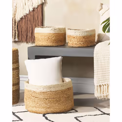 Set of 3 Baskets TAJORI Jute Natural