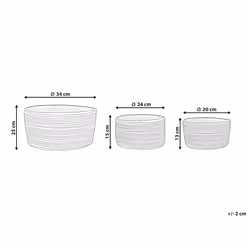 Set of 3 Baskets JABAR Jute Natural