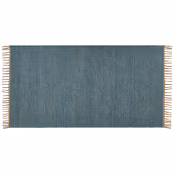 Jute Area Rug 80 x 150 cm Blue LUNIA