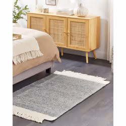 Wool Area Rug 80 x 150 cm Grey and Off-White TATLISU