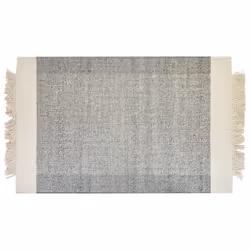 Wool Area Rug 140 x 200 cm Grey and Off-White TATLISU