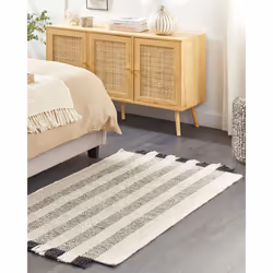 Wool Area Rug 80 x 150 cm Off-White and Black TACETTIN